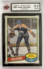 1980-81 O-Pee-Chee Mark Messier Rookie Card 8.5 KSA. rookie card picture