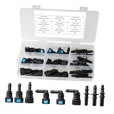 Fuel Line Quick Connect Kit 24PCS,Assorted 5/16 3/8 Fuel Line Fittings Nylon