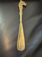 Solid Brass Horse Head Shoe Horn 9.5 Vintage Retro