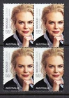 2009 Australian  Legends of the Screen  Nicole Kidman MNH block of 4