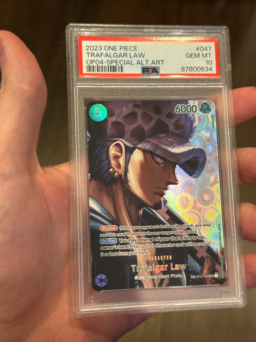 One Piece PSA 10 Trafalgar Law SP OP01-047 English OP04 Kingdoms