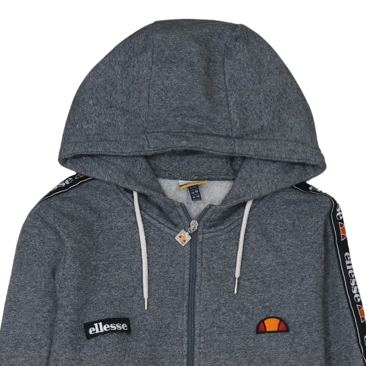 Ellesse 90's Lightweight Full Zip Up Hoodie Large  Grey image 3