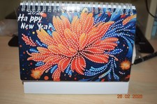 4 Diamond Painting Bastelsets DIY-Kits Zubehör Konvolut Kalender Blumen Magnete