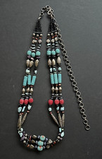 Tribal Style Necklace/Belt w/Amethyst, Carnel...