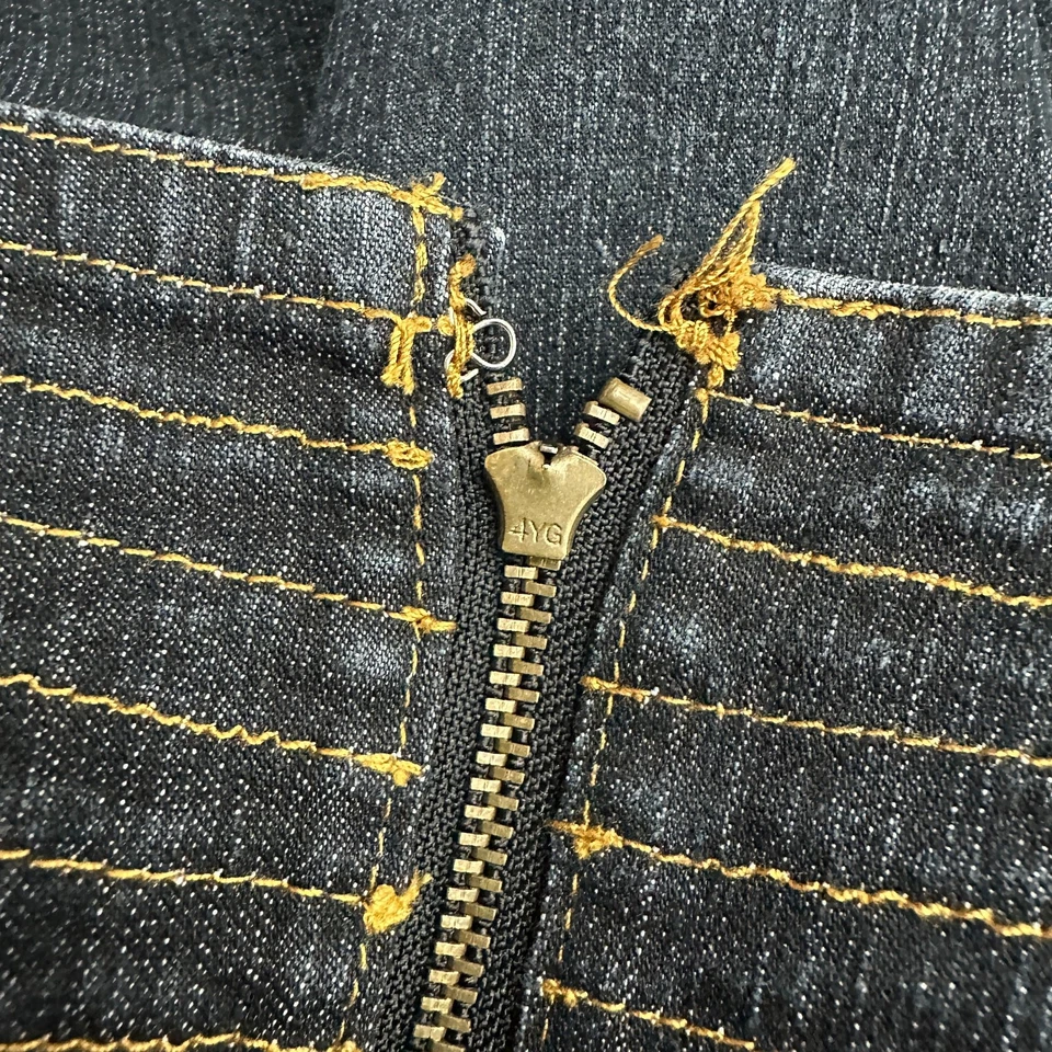 Ashley Stewart Womens Denim Skirt Size 16 Maxi Raw Hem Y2K Festival Boho Utility - Image 3 of 4