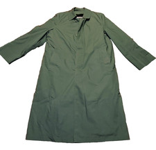 Vtg Stormport Mens Trench Coat Removable Liner Green Size 40 Reg USA Made EUC