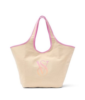 (1) NWT Victoria's Secret Ombré Signature Monogram Logo Canvas Tote FRE SHIPPING