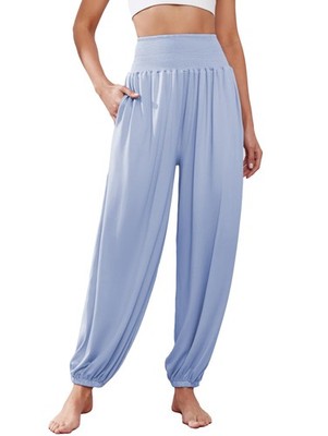 Damenhose Haremshose Lose Yogahose Sommer lässige Jogginghose Damen Lange Hos...