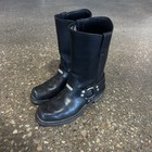 Easy Rider Harness Boots Mens Black Leather Motorcycle Biker Pull On Size 8 US