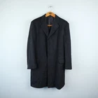 CANALI Mens Dark Navy Ing. Loro Piana Wool Cashmere Coat Jacket Size IT52