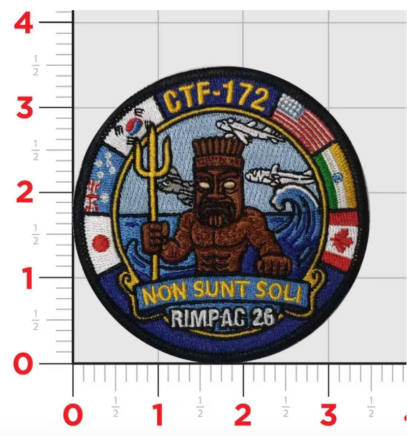 MARINE CORPS CTF-172 RIMPAC 2026 EMBROIDERED PATCH WITH HOOK