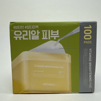 MEDIHEAL Vitamide Brightening Pad Radiance, Clear, Illuminating Skin 100 Pads