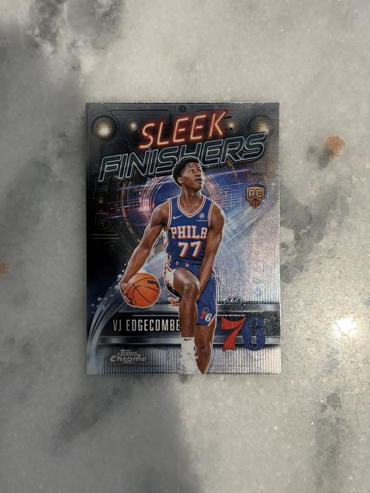 VJ Edgecombe 2025-26 Topps Chrome Sleek Finishers Refractor #SF-23 76ers