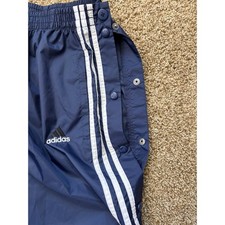 Vintage Adidas 90s Nylon Tearaway Breakaway Track Pants Mens Size Large Navy Y2K