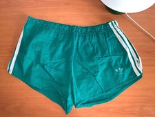 980s 1990s ADIDAS VINTAGE SHORTS FOOTBALL SOCCER RUNNING sz 6 MEN GREEN