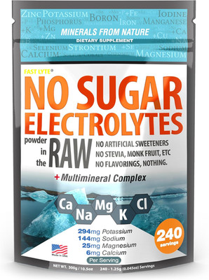 No Sugar Electrolytes Powder in the Raw | Mix in Coffee, Soup, Juice, Water, Smo