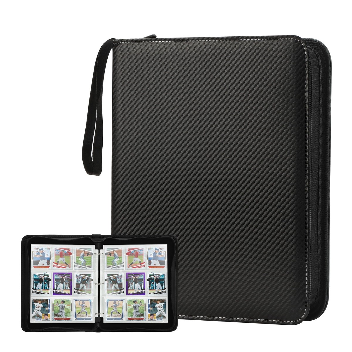 mtg card binder sleeves Trading Card Binder with Sleeves 9 Pocket Premium 720 Double Sided Pocket PU