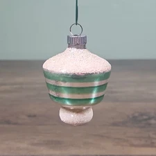 Vintage Shiny Brite Mica Tornado Tree UFO Glass Christmas Ornament MCM 