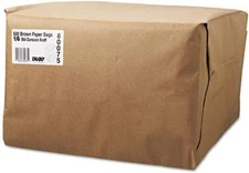 Grocery Paper Bags, 52 Lb Capacity, 1/6 BBL, 12" X 7" X 17", Kraft, 500 Bags, Br