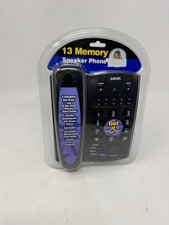SAKAR 13 Memory TELEPHONE W/ SPEAKER PHONE BLACK Cord Phone Ht756cl NEW