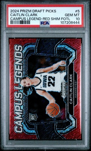 Caitlin Clark [Blue Shimmer FOTL] #57 2024 Prizm Draft Picks card