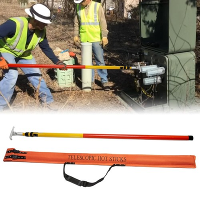 #ad 220KV High Voltage Telescopic Insulated Rescue Hook Pole 19.7Ft Telescopic $159.98