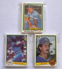 Kansas City Royals 1981-83 Donruss base team sets (3 set lot w/HOFer Brett)
