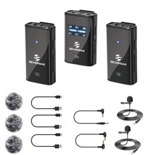 Wireless Lavalier Microphone for Cameras Camcorder,Noise Cancellation,328ft R...