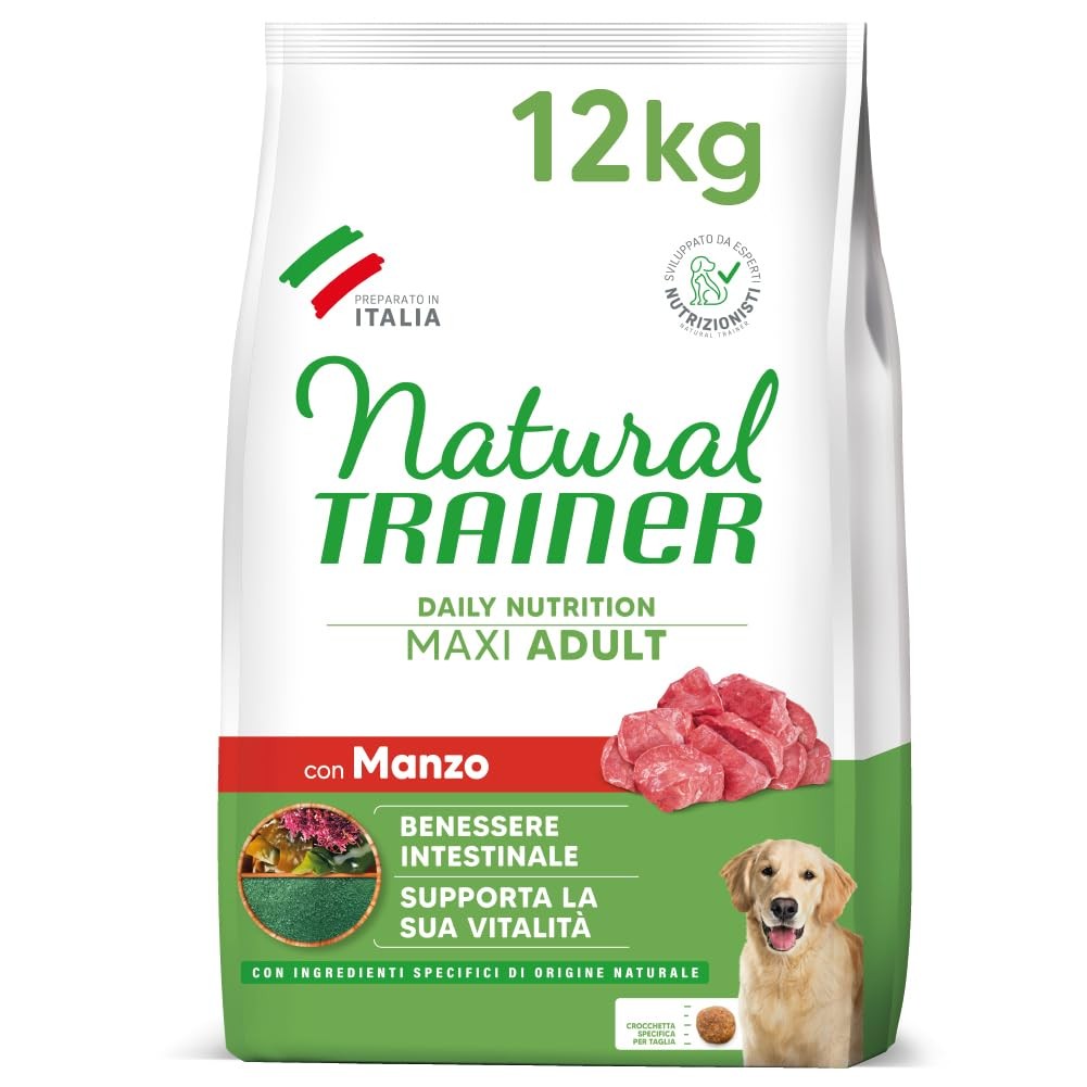 Natural Trainer Maxi 12kg Manzo: Crocchette Cane Adulto Miglior Prezzo