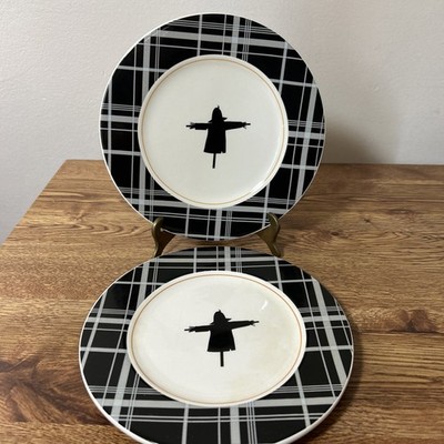 Two Ceramic 7  Plates/Scarecrow/Fall/Autumn
