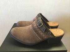 Earth Origins-Cady Women 8.5 M Leather Mule Clog Mushroom Brown