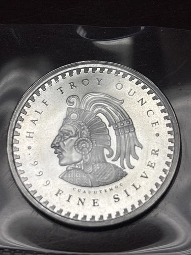 🔥 Aztec Calendar 1/2 Oz .999 Fine Silver Round Fractional "Hot"🔥