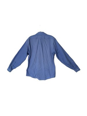 arrow long sleeve dress shirt Arrow Fitted Long Sleeve Dress Shirt Mens Sz Large Blue Stripes Wrinkle  Free
