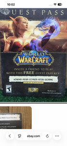 Vintage World Of Warcraft Game Manual + Guest Pass Key Card - Rare Collectibles
