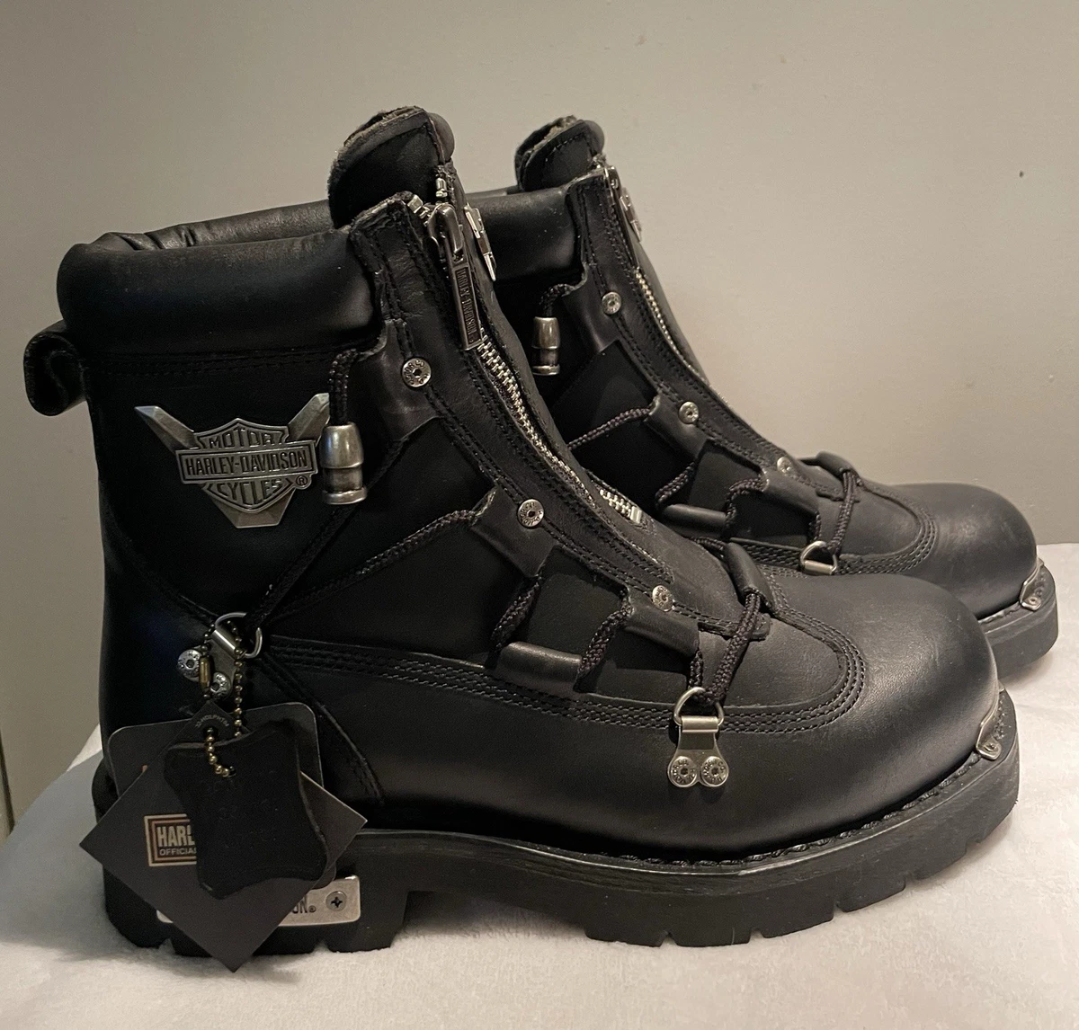 Zip Leather Upper Black Boots for Men for sale | eBay