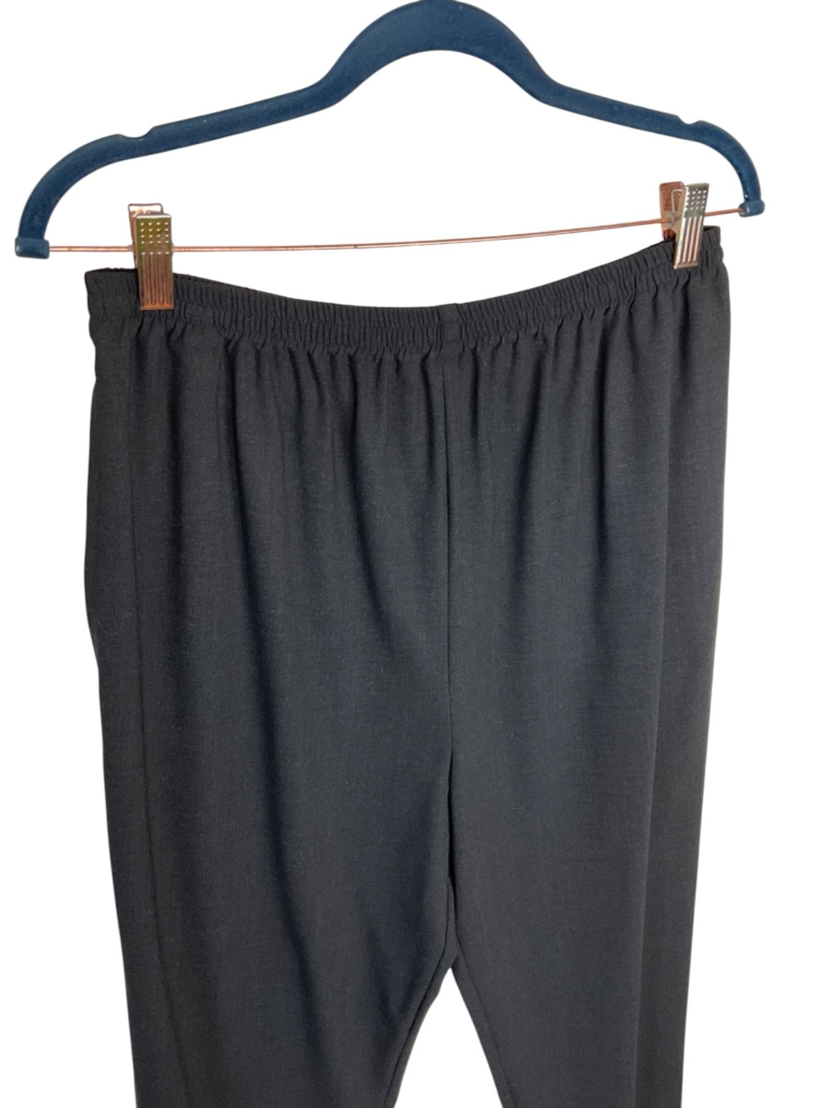 Eskandar Stretch Wool Solid Pull-On Straight Leg … - image 2