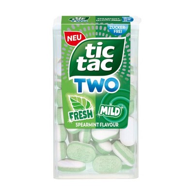 tic tac TWO Spearmint Fresh and Mild 38er harmonische Minznoten 38,5g