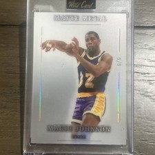 Wild Card Matte Metal Magic Johnson 5/5 2026 Basketball Trading Card Lakers