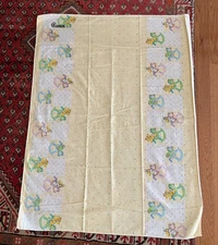 Vintage Muppet Babies Receiving Blanket Nursery Lovey Yellow Rocking Horse soft