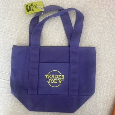 NEW TRADER JOE'S HALLOWEEN MINI CANVAS TOTE BAG - FULL SET OF 4