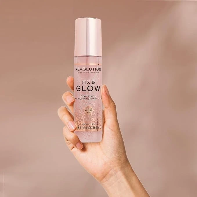 Makeup Revolution Makeup Fixer Spray Glow After Makeup | Fix & Glow Shimmer Make - Image 2 of 4