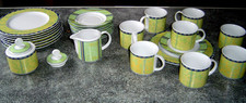 Feines Kaffeegeschirr/Service, "FLIRT" neuwertig, frische Farben, 8/10 Personen