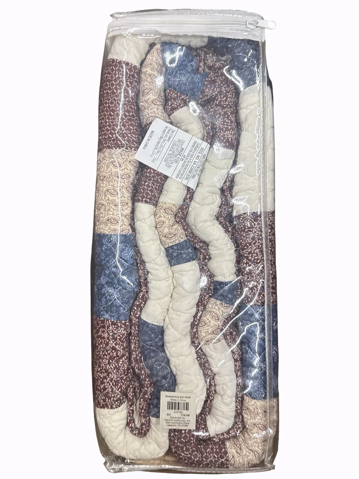 Edredón de retazos Cracker Barrel Roosevelt King piezas NUEVO Foto 4 de 4