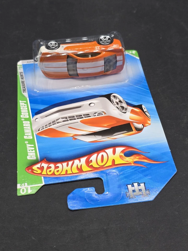 2010 Hot Wheels Regular Treasure Hunt Chevy Camaro Concept Diecast NEW SEALED - Image 3 of 4