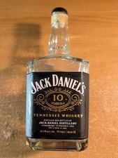 Jack Daniels 10 Year Empty Glass Bottle with Cork