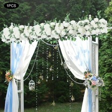 Elegant White Artificial Flowers Artificial Flower Row for Home Party Decoration