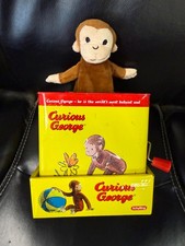 Vintage 2006 Schylling Curious George Jack In The Box - Yellow Tin dented works
