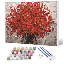 Ediximi Paint by Numbers Kit Tree of Life 12x16 Canvas Wooden Frame