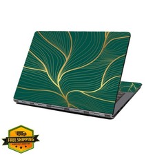 HYUTOTA 15.6" Laptop Skin Sticker, Green Leaves Vinyl Decal