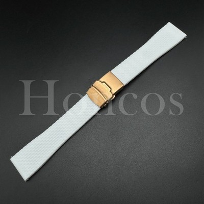 18 20 22 MM Mesh Rubber Silicone Watch Strap Band Fits Casioak Quick Release WHT